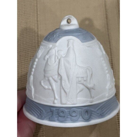 1990 Lladro Three Wise Men Christmas Bell Ornament Blue Box - Picture 1 of 7